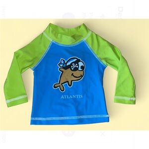 Flap Happy Kids UV 50 NWT Graphic Fish Rash Guard Swim Top Size 6M